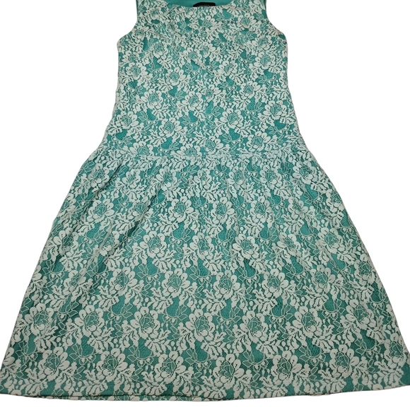 Cynthia Rowley Teal Floral Lace Dress – Small - Picture 8 of 14